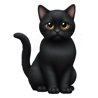 Black munchkin cat sticker