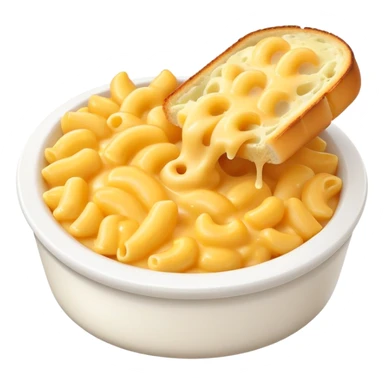 Mac and cheese with garlic bread  sticker