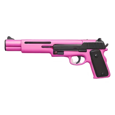 A pink gun with a bow sticker
