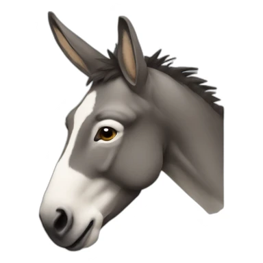 donkey body human head sticker