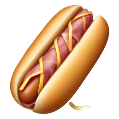 Ham wrapped hot dog, no bun, does not look appetizing sticker