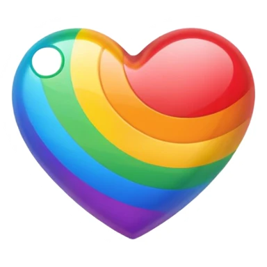 Heart gay pride sticker