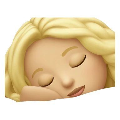 blonde girl napping sticker