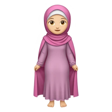Standing up girl emoji, wearing a hijab. Include the whole body  sticker