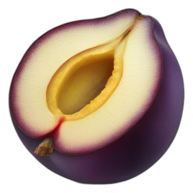 cross section of a plum sticker