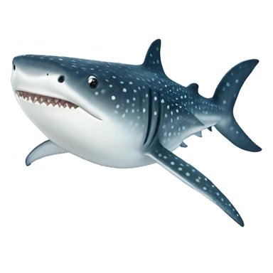 Whale shark with closed mouth and no teeth  sticker