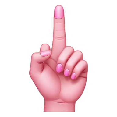 pink middle fonger sticker