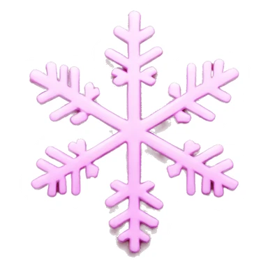 Pink snowflake sticker