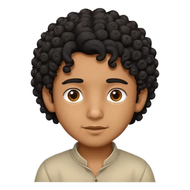 Indian boy with curly hair sticker