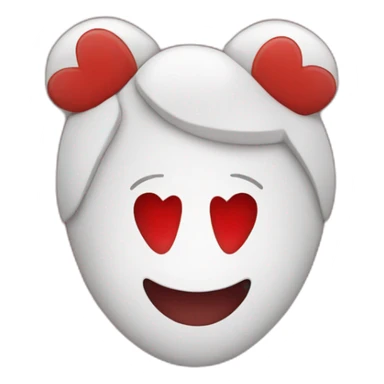 Corazón de un lado rojo y de otro blanco  sticker