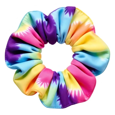 1990’s tie dye scrunchie sticker
