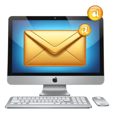 correo electronico computadora sticker