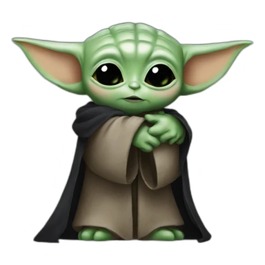 baby yoda hugging darth vader sticker