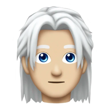 Satoru Gojo blue eyes, white hair  sticker