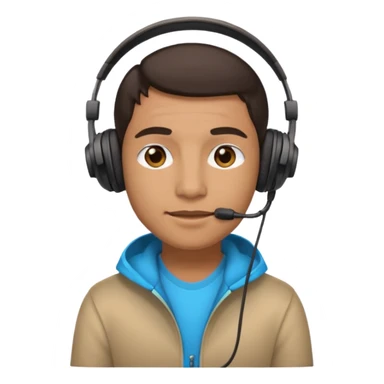 streamer wearing headphones sticker