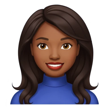 Jennifer Hudson with long dark brown hair sticker