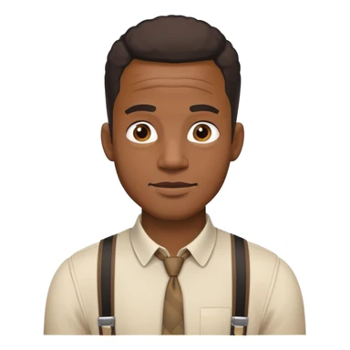 Black weather man with suspenders  sticker