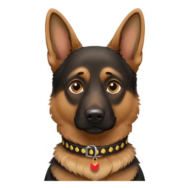 German Shepherd, dog collar sticker
