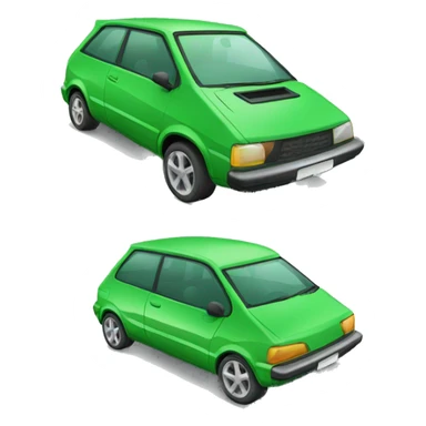 Green Car hatchback sticker