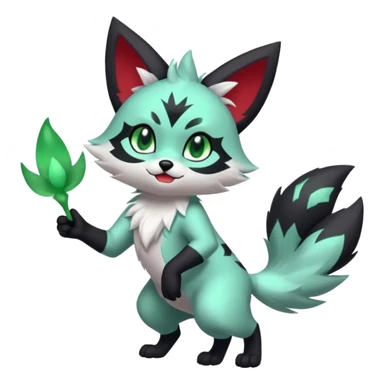 Delcatty-Zorua-Sprigatito-fusion, full body sticker