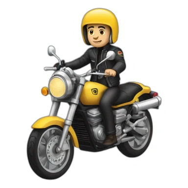 Éric Zemour sur une moto sticker