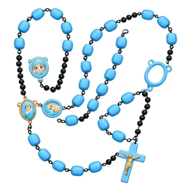 an all baby blue rosary emoji sticker