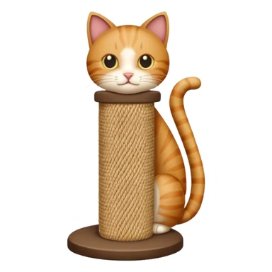 Cat scratch post sticker