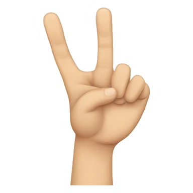 right hand making the "rock on" hand gesture. The thumb is extended and the index and pinky fingers are extended and spread apart. The middle and ring fingers are curled in. sticker