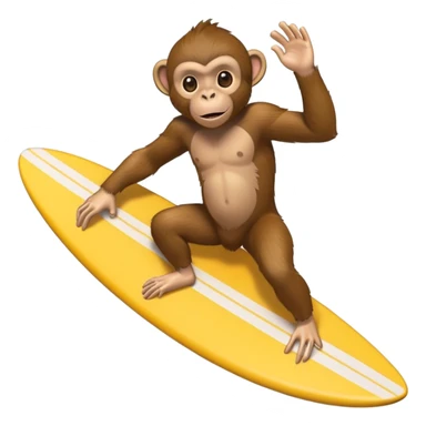monkey riding a surfboard  sticker