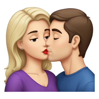 Maya kissing Grant sticker