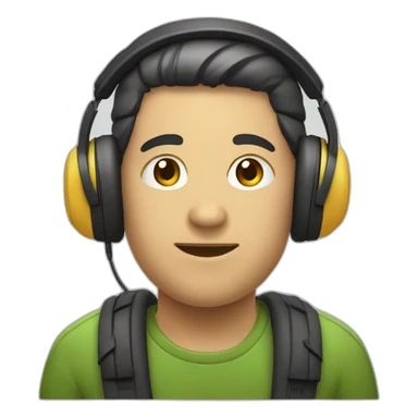 Faccina che ascolta le cuffie sticker