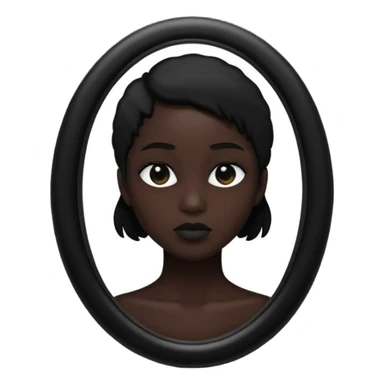 silhouette looking into a mirror sticker