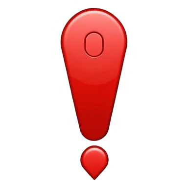 punto esclamativo rosso sticker