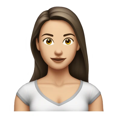 Woman large Back muscles, Caucasian woman, brunette sticker