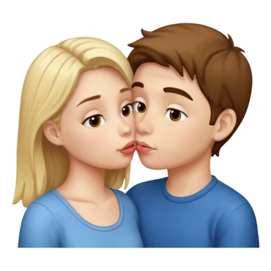 Girl and boy kiss sticker