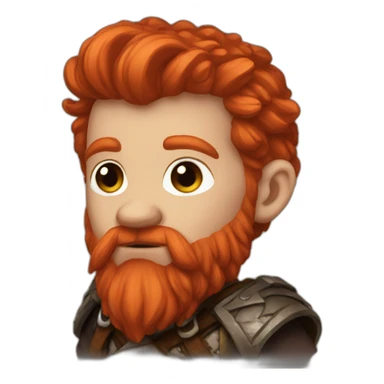 rpg red headed dwarf sticker