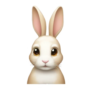 white/tan bunny sticker
