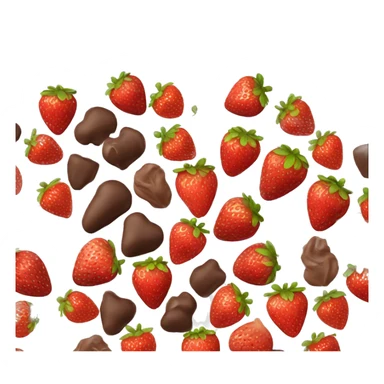 Emoji for chocolate covered strawberry sticker