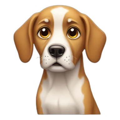 dog with pleading eyes sticker