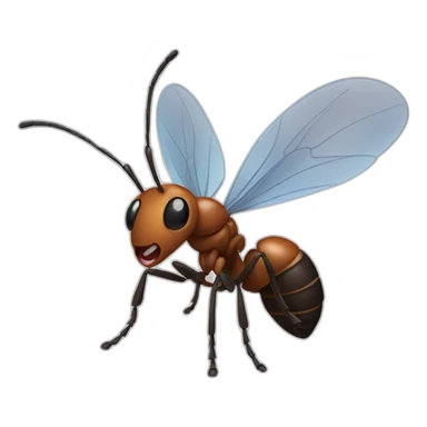 ant flying sticker