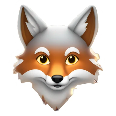 bright fox with a lot of lights in the forest  sticker