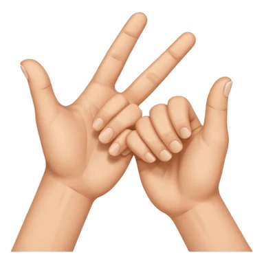 two hands making an L each using the index and thumb sticker