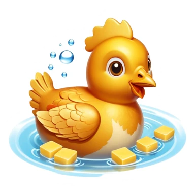 Golden chicken, butter, and fish floating with a warm glow representing their vitamin A content. The foods emit a pleasant amber light symbolizing their nutritional value for skin health and immunity. sticker