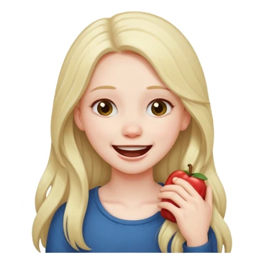 Girl choking herself while smiling  sticker