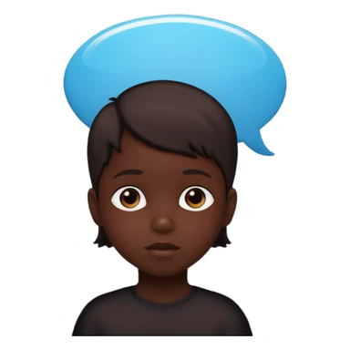 child silhouette with speech bubble sticker