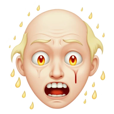 maniacal insane cackling crying tears sticker