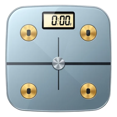 Digital weight scale with 0:00 on it sticker
