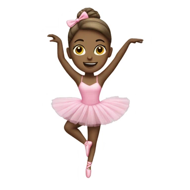 White girl with pink tutu ballerina dancing  sticker