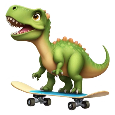 Dinosaur wearing a tutu on a skateboard  sticker