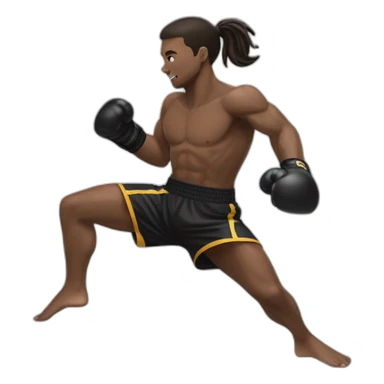 Thigh kick kickboxing  sticker
